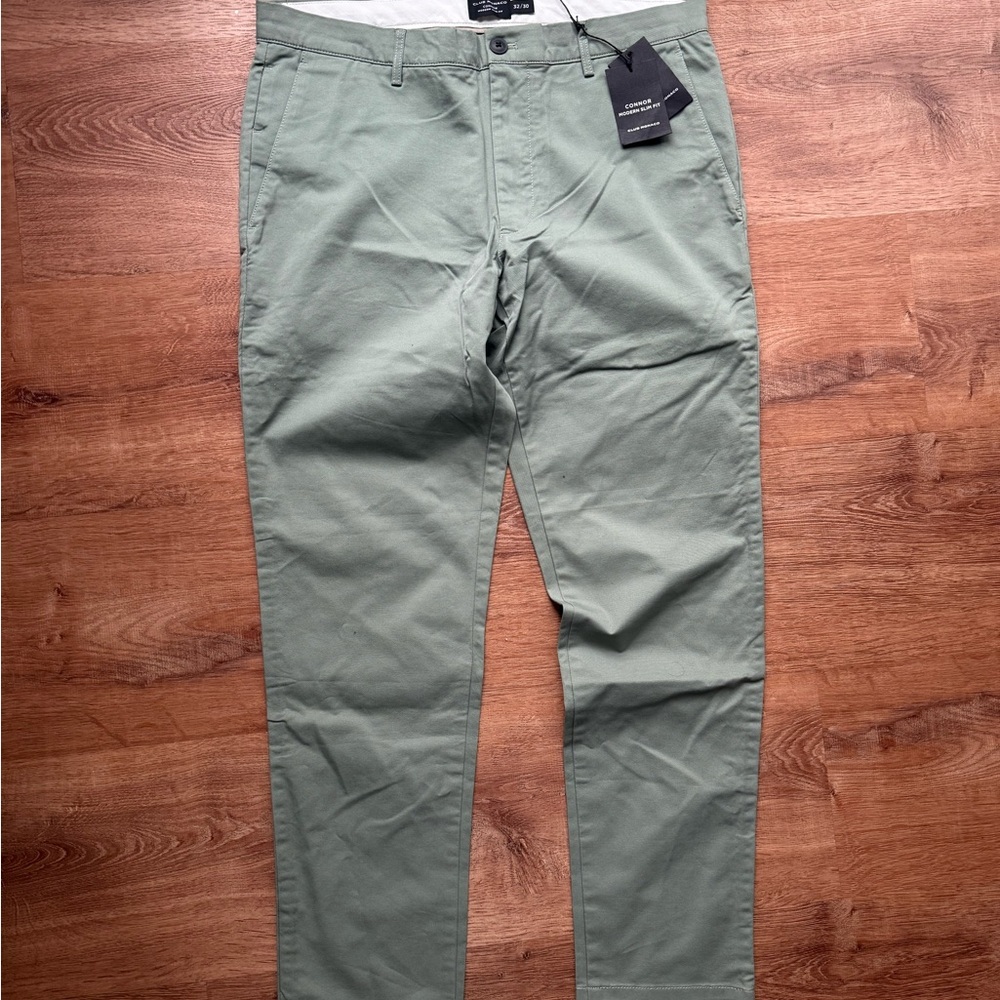 Club Monaco Slim Sage Green Chinos